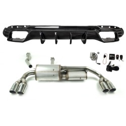 doppio scarico destra sinistra alfa giulia 2000 147kw con valvola