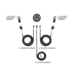 manometro Glowshift doppia lettura pressione 52mm RD-TCD-DP