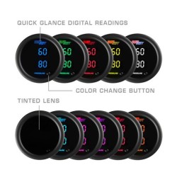 manometro Glowshift doppia lettura pressione 52mm RD-TCD-DP