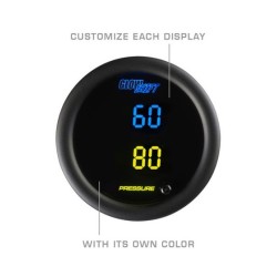 manometro Glowshift doppia lettura pressione 52mm RD-TCD-DP