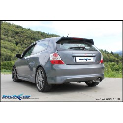 silenziatore sportivo acciaio honda civic dal 01 al 05 type R 2.0 200cv