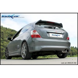 silenziatore sportivo acciaio honda civic dal 01 al 05 type R 2.0 200cv