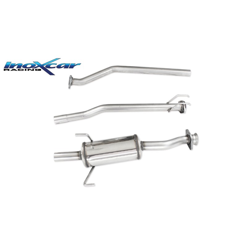 centrale sportivo silenziato kit 3 pezzi per honda civic type R dal 01 al 05 200cv