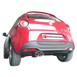 scarico sportivo alfa mito 1.4 T multiair quadrifoglio non silenziato 2 x 90mm acciaio