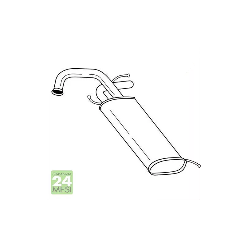 marmitta posteriore fiat 16 4 x 4 ricambio compatibile Veneporte