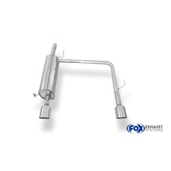 doppio scarico inox opel corsa D 1.0 1.2 1.3 acciaio FOX