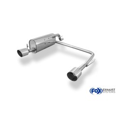 doppio scarico inox opel corsa D 1.0 1.2 1.3 acciaio FOX