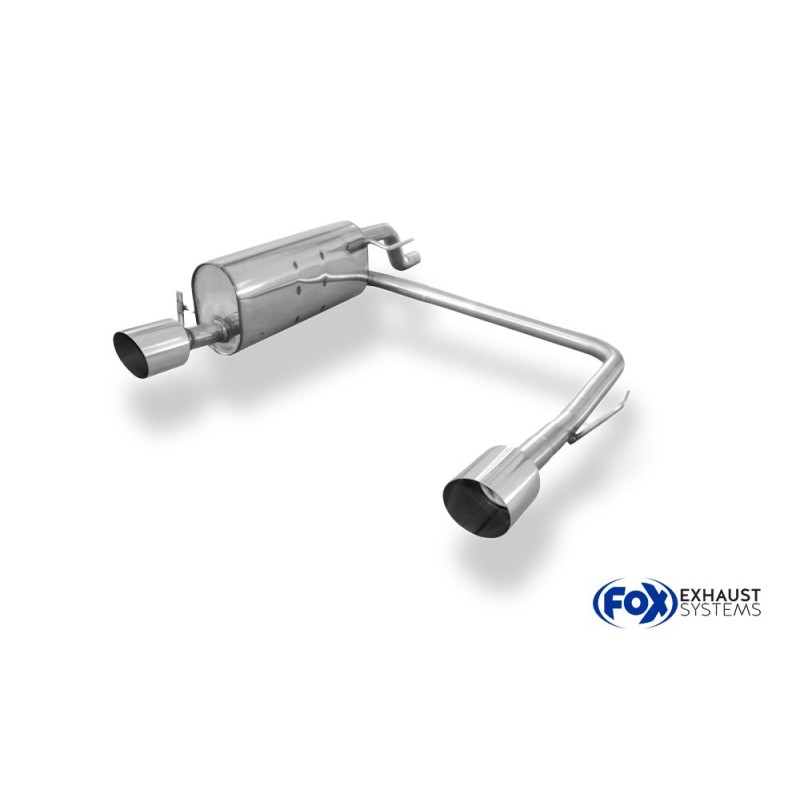 doppio scarico inox opel corsa D 1.0 1.2 1.3 acciaio FOX