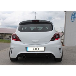 doppio scarico inox opel corsa D 1.0 1.2 1.3 acciaio FOX