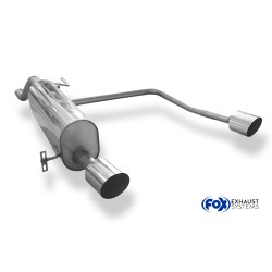 doppio scarico inox opel corsa D 1.0 1.2 1.3 acciaio FOX