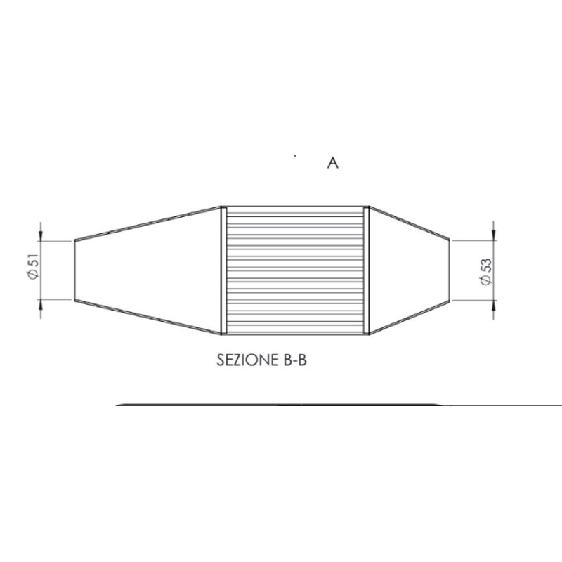 catalizzatore BRAIN 200 celle metallico diametro 51mm SUPER FLOW