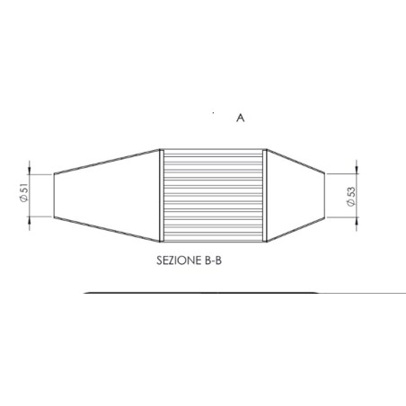 catalizzatore BRAIN 200 celle metallico diametro 51mm SUPER FLOW