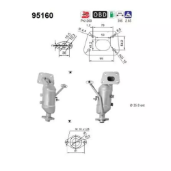 catalizzatore ricambio citroen c1 completo as95160