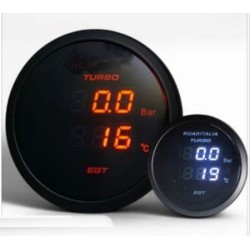 manometro digitale ambra blu 52mm gas di scarico e turbo