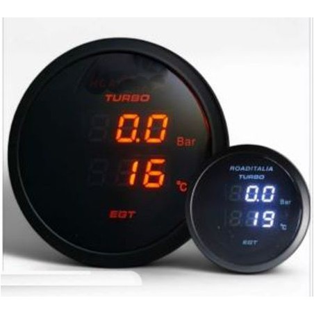 manometro digitale ambra blu 52mm gas di scarico e turbo