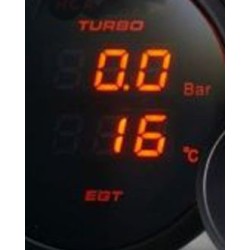 manometro digitale ambra blu 52mm gas di scarico e turbo