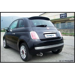 doppio scarico sportivo fiat 500 1400 16v 100cv dal 2007 ovale dx sx120x80mm acciaio