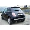 doppio scarico sportivo fiat 500 1400 16v 100cv dal 2007 ovale dx sx120x80mm acciaio