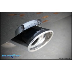 doppio scarico sportivo fiat 500 1400 16v 100cv dal 2007 ovale dx sx120x80mm acciaio