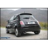 doppio scarico sportivo fiat 500 1400 16v 100cv dal 2007 ovale dx sx120x80mm acciaio