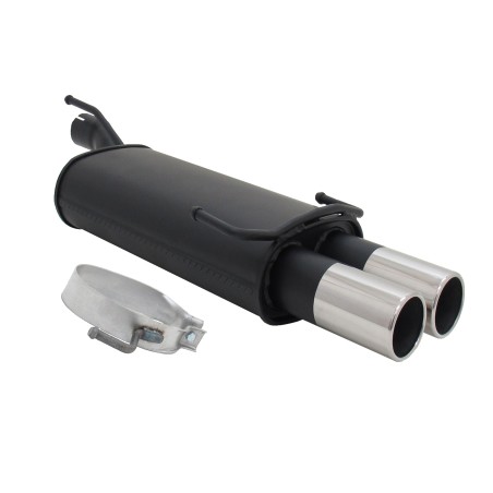 marmitta sportiva opel Astra F due canne 2 x 76mm novus