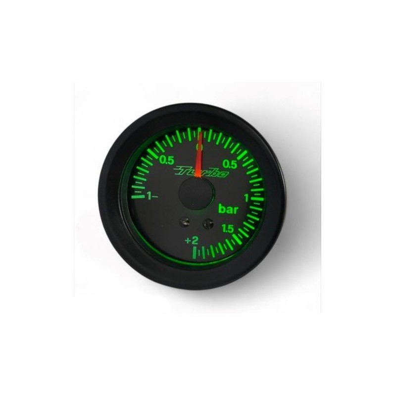 DEPO SERIE ROAD manometro turbo -1+2 bar VERDE