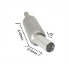 marmitta acciaio Hydroforming ragazzon uscita tonda 90mm inclinata