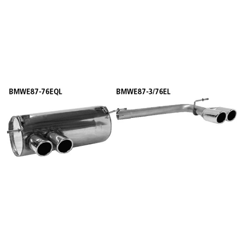 scarico acciaio suplex per bmw 118d 120d e87 serie 1 bastuk