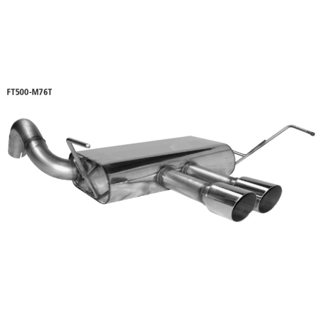 SILENZIATORE SPORTIVO CENTRALE PANDA DAL 2003 INOX 2 x 76mm