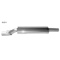 scarico completo acciaio fiat punto Abarth 63mm doppio 76mm