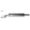 scarico completo acciaio fiat punto Abarth 63mm doppio 76mm