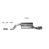 scarico completo acciaio fiat punto Abarth 63mm doppio 76mm