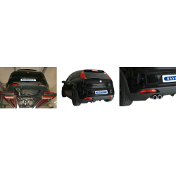 scarico completo acciaio fiat punto Abarth 63mm doppio 76mm