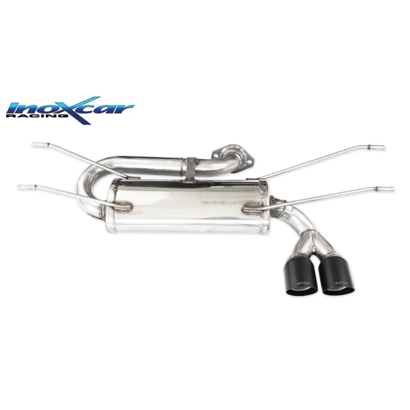 silenziatore marmitta posteriore acciaio 2 x 76mm mazda mx-5 dal 2017