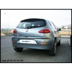 doppio scarico in acciaio marmitta sportivi alfa 147 1600 TS dal 2001 in poi