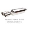 Marmitta rotonda id 57mm doppia acciaio inox - ESR661